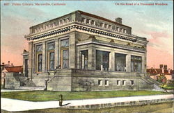 Public Library Marysville, CA Postcard Postcard