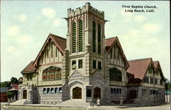 First Baptist Church Long Beach, CA Postcard Postcard