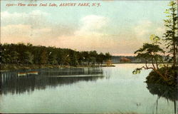 View Across Deal Lake Asbury Park, NJ Postcard Postcard