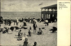 A Bathing Scene At Lillagore's Ocean Grove, NJ Postcard Postcard
