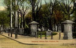 Entrance, Lincoln Park Postcard