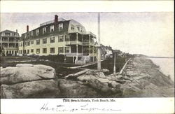 York Beach Hotels Maine Postcard Postcard