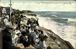 Watching The Breakers Postcard