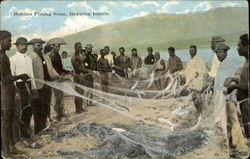 Hukilau Fishing Scene Postcard