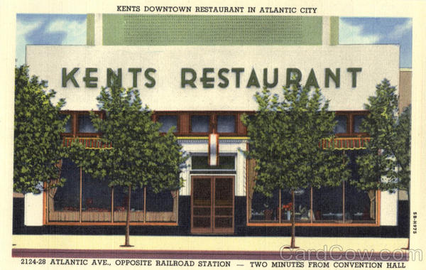 Kents Downtown Restaurant, Atlantic Ave., Opposite Railroad Station Atlantic City New Jersey