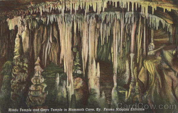 Hindu Temple and Onyx Temple in Mammoth Cave, Frozen Niagara Entrance ...