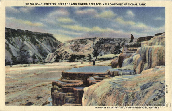 Cleopatra Terrace and Mound Terrace Yellowstone National Park Wyoming