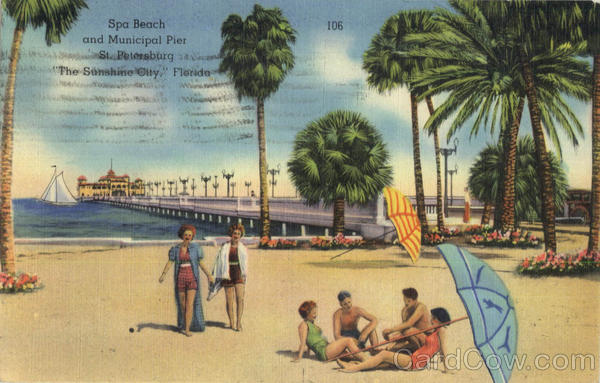 Spa Beach and Municipal Pier St. Petersburg Florida
