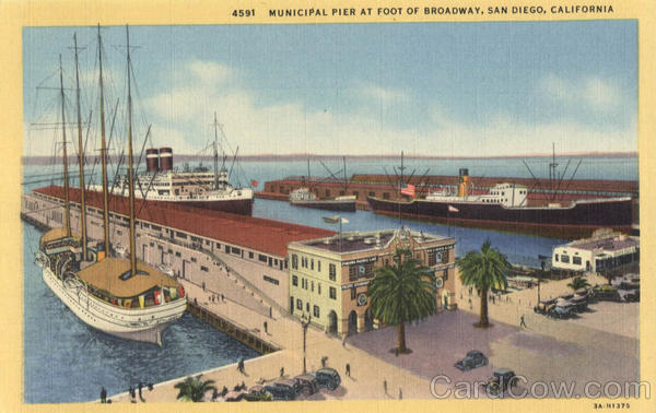 Municipal Pier at Foot of Broadway San Diego California