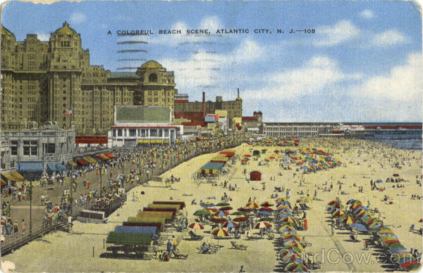 A Colorful Beach Scene Atlantic City New Jersey