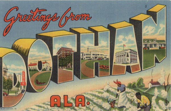 Greetings from Dothan Large Letter Alabama