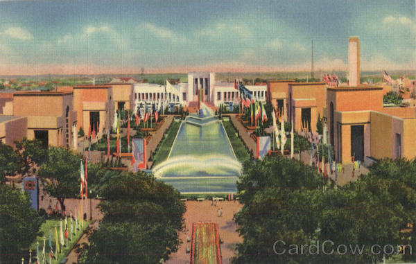 The Reflection Basin and Esplanade of State, Texas Centennial Exposition Dallas