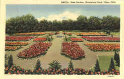 Rose Garden, Woodward Park Tulsa, OK Postcard Postcard