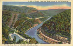 Scenic View, New River Canyon, On Route 60 West Virginia Postcard Postcard