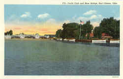 Yacht Club and New Bridge Port Clinton, OH Postcard Postcard