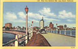 View from Rainbow Pier Long Beach, CA Postcard Postcard