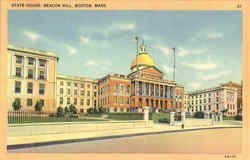 State House, Beacon Hill Postcard