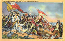 The Battle of Bunker Hill Charlestown, MA Postcard Postcard