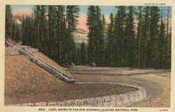 Loop, Going - To - The - Sun Highway Glacier National Park, MT Postcard Postcard