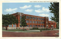 Junior College and Senior High School Pratt, KS Postcard Postcard
