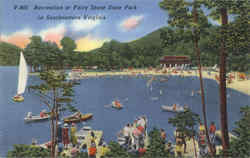 Recreation at Fairy Stone State Park Stuart, VA Postcard Postcard