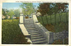 Stone Steps Leading To Lincoln Spring, Lincoln National Park Hodgenville, KY Postcard Postcard