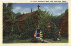 Log Chapel, University of Notre Dame Postcard