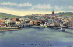 View of Oil City, South Side Pennsylvania Postcard Postcard