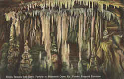Hindu Temple and Onyx Temple in Mammoth Cave, Frozen Niagara Entrance Postcard