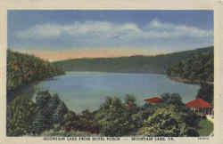 Mountain Lake from Hotel Porch Postcard