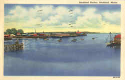 Rockland Harbor Maine Postcard Postcard