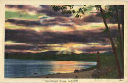 Greetings from Maine Postcard