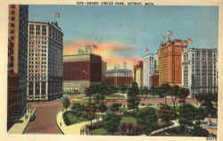 Grand Circus Park Postcard