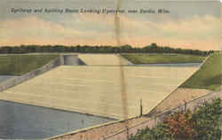 Spillway and Spilling Basin Looking Upstream Postcard