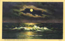 The Ocean By Night Hampton Beach, NH Postcard Postcard