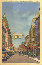 Street Scene, Chinatown San Francisco, CA Postcard Postcard