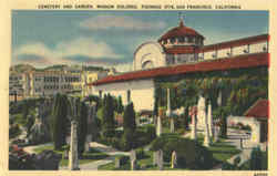 Cemetery and Garden, Mission Dolores San Francisco, CA Postcard Postcard