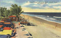 Picnic Ground and Lovely Beach, Atlantic Ocean Vero Beach, FL Postcard Postcard