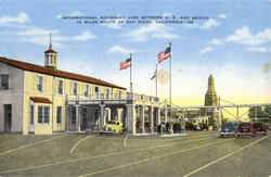 International Boundary line between U. S. and Mexico Postcard