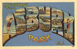 Greetings from Asbury Park Large Letter New Jersey Postcard Postcard