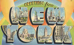 Greetings from New York Large Leter Postcard Postcard