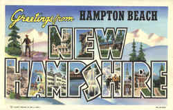 Greetings from Hampton Beach New Hampshire Postcard Postcard