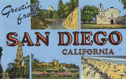 Greetings from San Diego Postcard