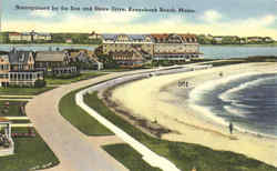 Narragansett by the Sea and Shore Drive Kennebunk Beach, ME Postcard Postcard