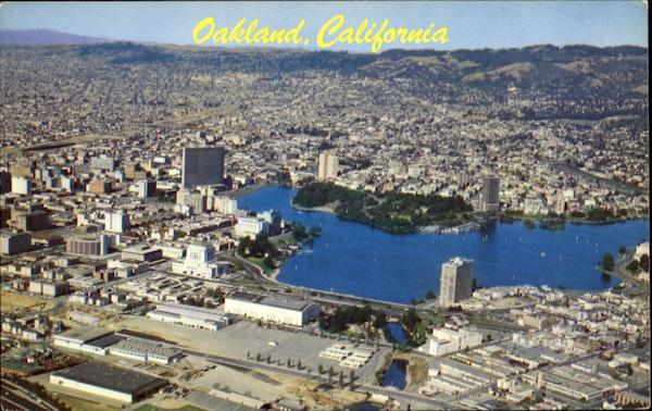 A Striking Aerial View Of Oakland And Lake Merritt California
