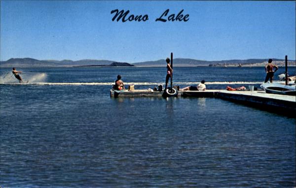 Water Skiing On Mono Lake, Hwy. 395 Bridgeport California