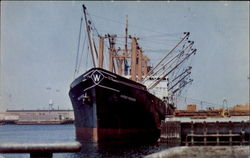 Freighter Loading At Port Hueneme Docks Postcard