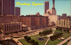 Pershing Square Los Angeles, CA Postcard Postcard
