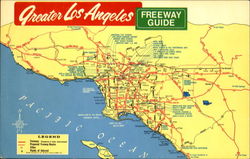 Greater Los Angeles Freeway Guide Postcard