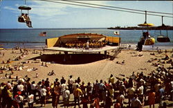 Internationally Famous Watsonville City Band Playing On The Bandstand Postcard
